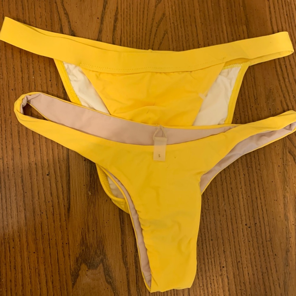 Nwot Lot Of 2 Pilyq Bikini Bottoms. Size Small. Style Teeny. Yellow.